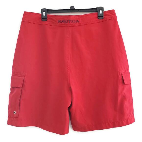 Nautica Men's Red Swim Trunks 36W - Picture 2 of 8